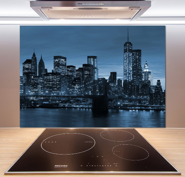 Panel para cocina Nueva York de noche