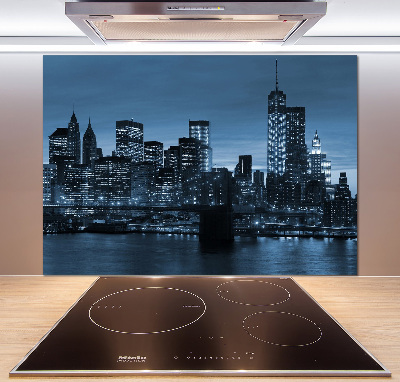 Panel para cocina Nueva York de noche