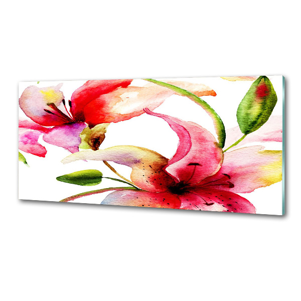 Panel szklany do kuchni Lilia