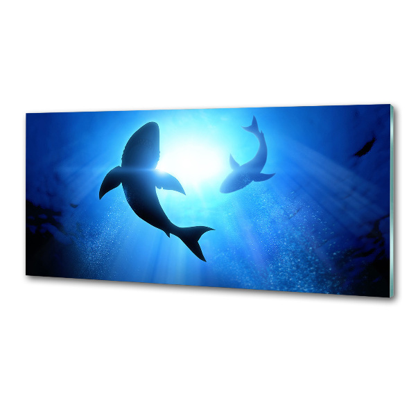 Salpicadero para cocina Dos tiburones