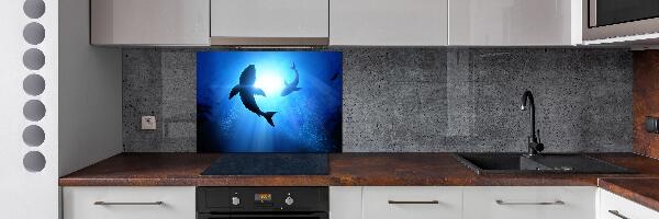 Salpicadero para cocina Dos tiburones