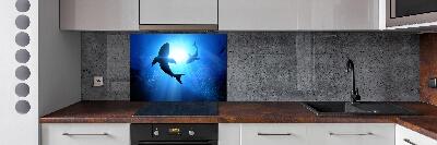 Salpicadero para cocina Dos tiburones