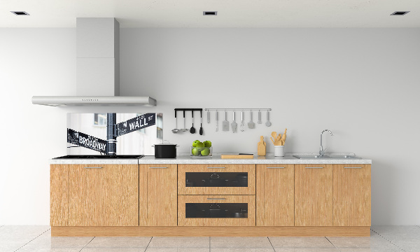 Salpicadero para cocina Letrero de Wall Street