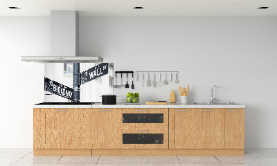 Salpicadero para cocina Letrero de Wall Street