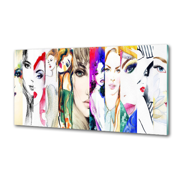 Panel de pared de cocina Retratos femeninos