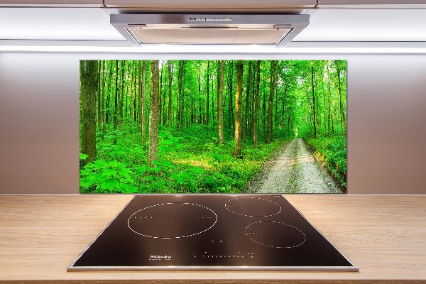 Panel antisalpicaduras Árboles en el bosque