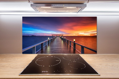 Salpicadero para cocina Puente de madera