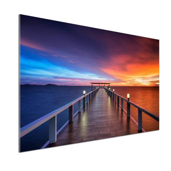 Salpicadero para cocina Puente de madera