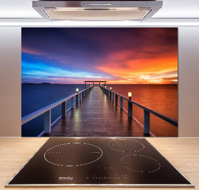 Salpicadero para cocina Puente de madera