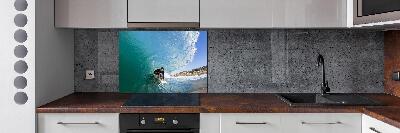 Salpicadero de cocina Surfista en una ola