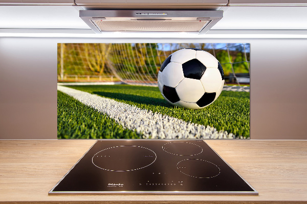 Panel antisalpicaduras El balón está en la portería.