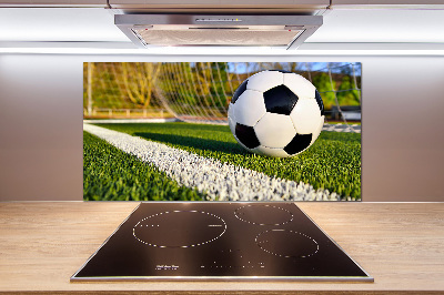 Panel antisalpicaduras El balón está en la portería.