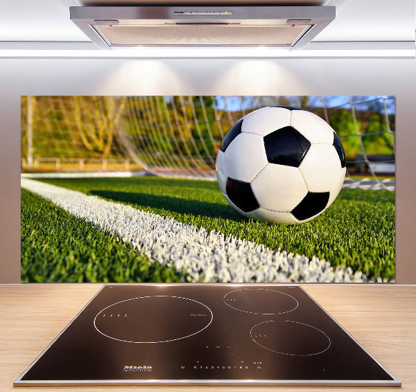 Panel antisalpicaduras El balón está en la portería.