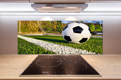 Panel antisalpicaduras El balón está en la portería.