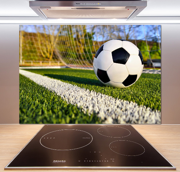 Panel antisalpicaduras El balón está en la portería.