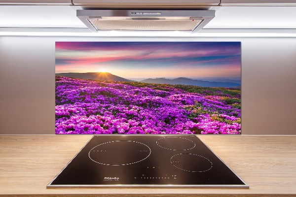 Panel do kuchni Kwiaty w górach