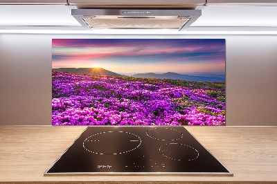 Salpicadero para cocina Flores en las montañas