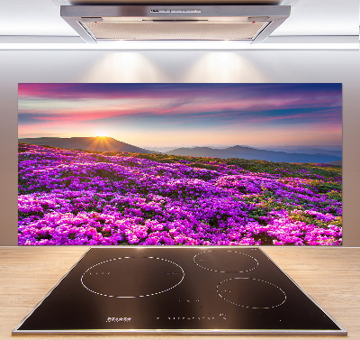 Salpicadero para cocina Flores en las montañas