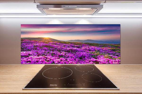 Salpicadero para cocina Flores en las montañas