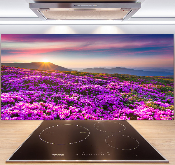 Salpicadero para cocina Flores en las montañas