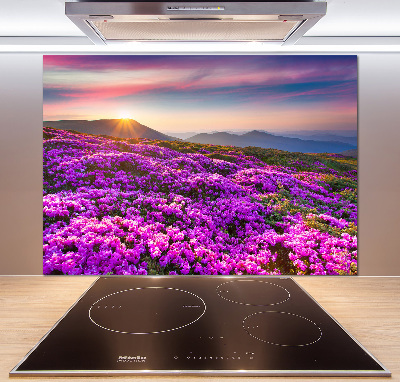 Panel do kuchni Kwiaty w górach