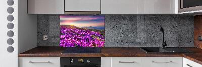 Salpicadero para cocina Flores en las montañas