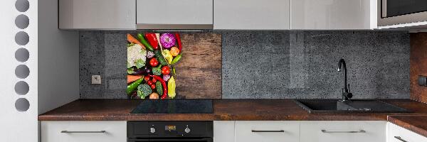 Panel szklany do kuchni Warzywa