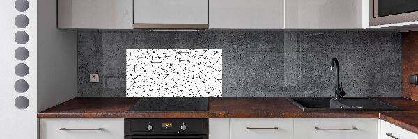 Panel de pared de cocina Líneas y círculos