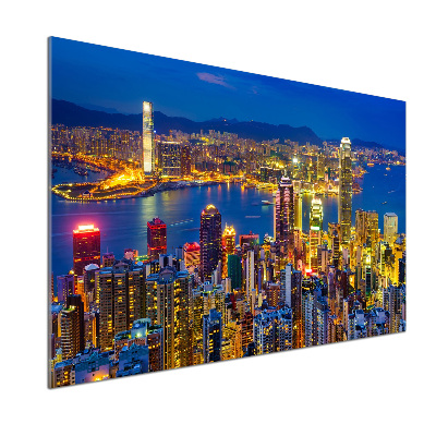 Panel para cocina Hong Kong de noche