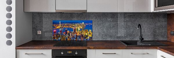Panel para cocina Hong Kong de noche