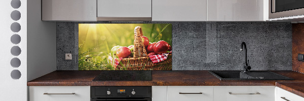 Panel de pared de cocina Manzanas en la cesta