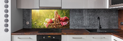 Panel de pared de cocina Manzanas en la cesta