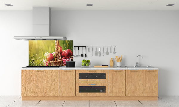 Panel de pared de cocina Manzanas en la cesta