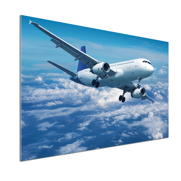 Panel do kuchni Samolot w chmurach