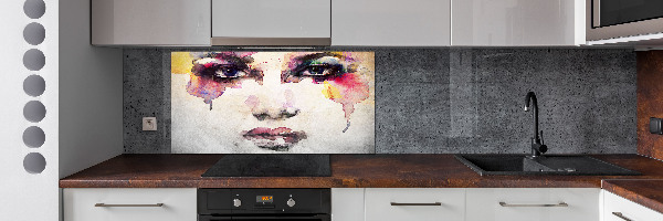 Panel antisalpicaduras Retrato de una mujer