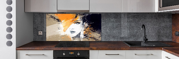 Panel para cocina Retrato de una mujer