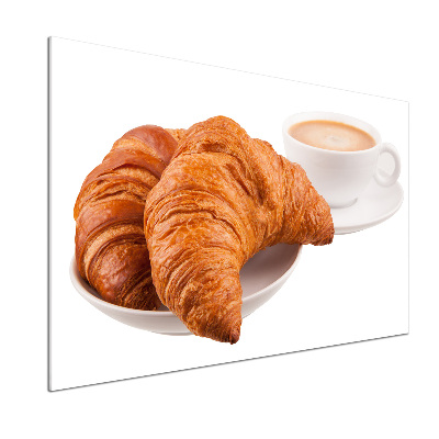 Salpicadero de cocina Croissants y café