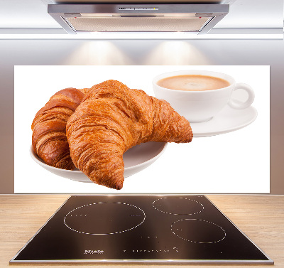 Salpicadero de cocina Croissants y café