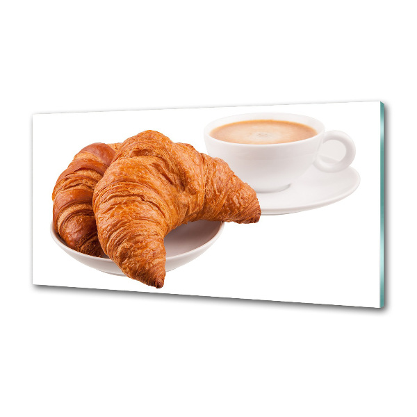 Salpicadero de cocina Croissants y café