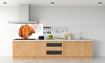 Salpicadero de cocina Croissants y café