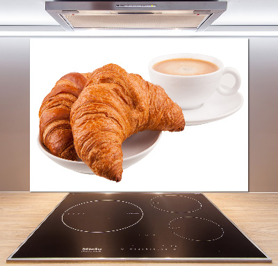 Salpicadero de cocina Croissants y café