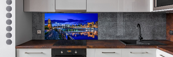 Salpicadero de cocina Breslavia de noche