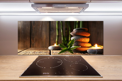 Salpicadero de cocina Piedras zen de bambú