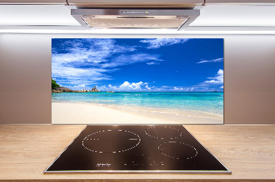 Panel antisalpicaduras Playa tropical