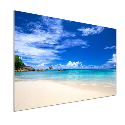 Panel antisalpicaduras Playa tropical