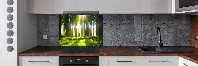 Panel para cocina Bosque al sol