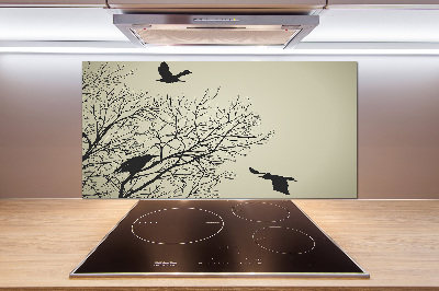 Panel para cocina Cuervos en un árbol