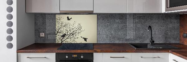 Panel para cocina Cuervos en un árbol