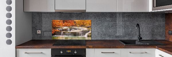 Panel de pared de cocina Cascada en otoño