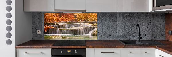 Panel de pared de cocina Cascada en otoño